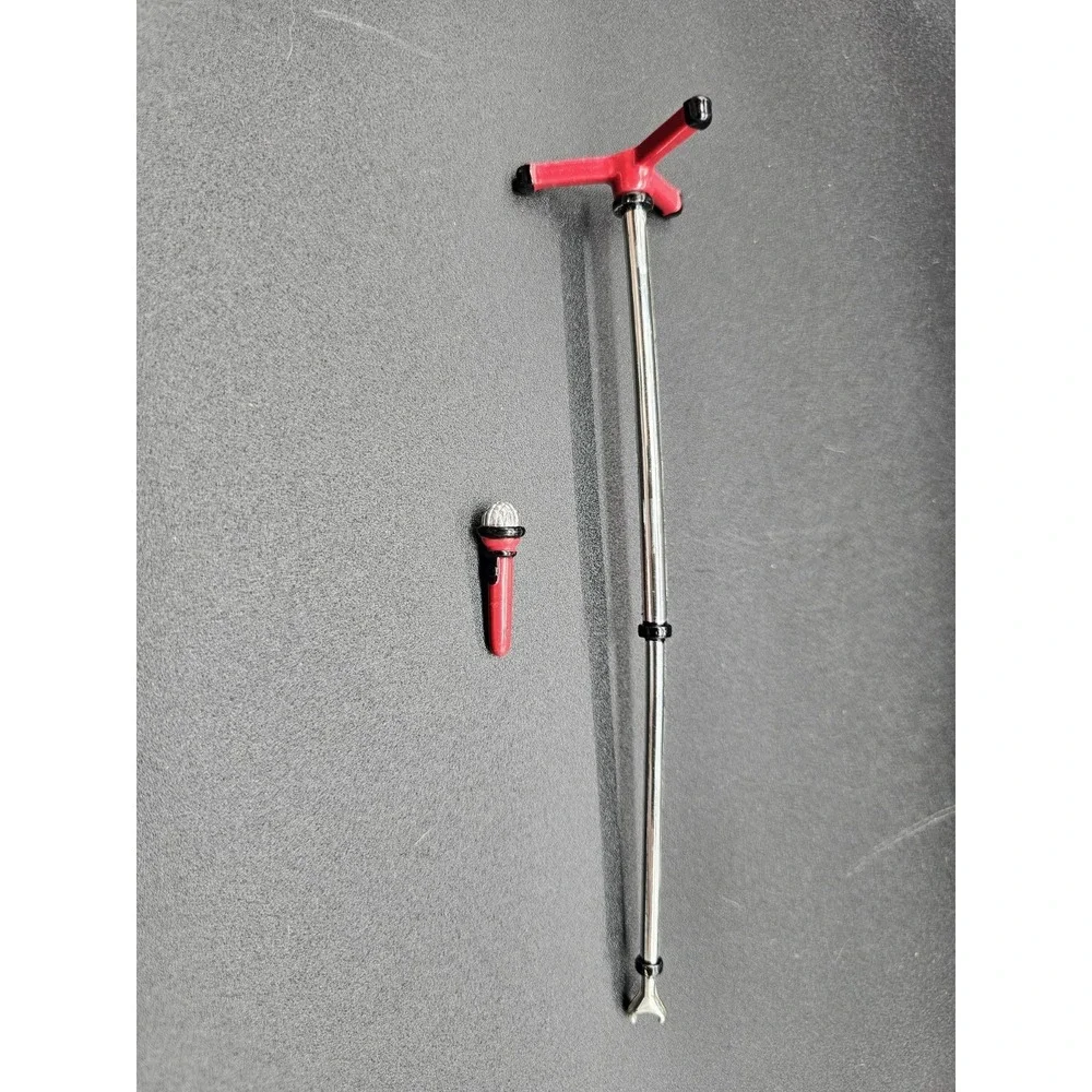 2 Piece Set Dollhouse Miniature Microphone Stand‎ & Microphone